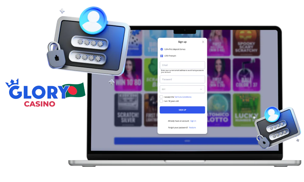 How to log in to your Glory Casino account